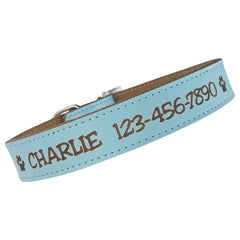 Personalized Dog Collar - Engraved Soft Leather