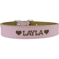 Personalized Dog Collar - Engraved Soft Leather