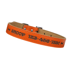 Personalized Dog Collar - Engraved Soft Leather