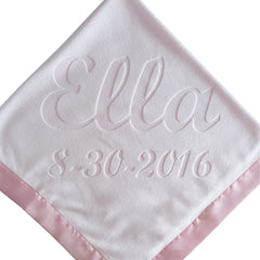 Personalized Newborn Baby Blanket, Two Lines