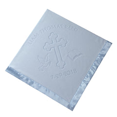 Baptism / Christening Baby Blanket, Two Lines