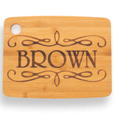 Personalized Cutting Board Scroll Design