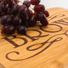 Personalized Cutting Board Scroll Design
