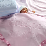 Personalized Newborn Baby Blanket, Two Lines