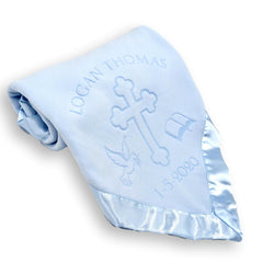 Baptism / Christening Baby Blanket, Two Lines