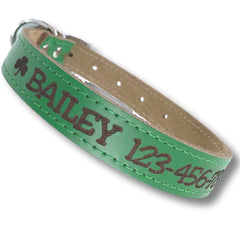 Shamrock Personalized Dog Collar