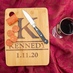 Personalized Cutting Board Monogram Design