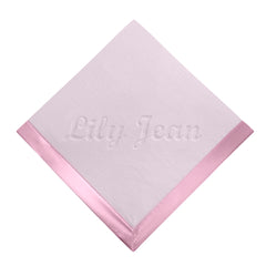 Personalized Newborn Baby Blanket, One Line