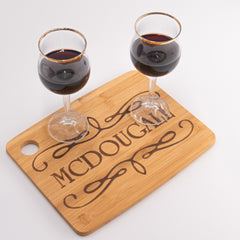 Personalized Cutting Board Scroll Design