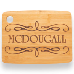 Personalized Cutting Board Scroll Design
