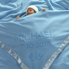 Crown / Princess Baby Blanket, Two Lines