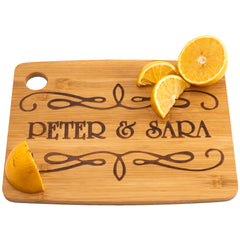 Personalized Cutting Board Scroll Design