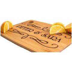 Personalized Cutting Board Scroll Design