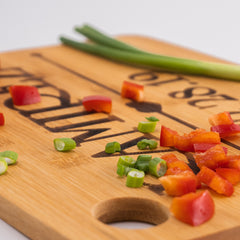 Personalized Bamboo Cutting Board - Heart Design