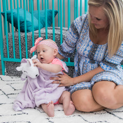 Plush Unicorn Baby Blanket for Girls: Super Soft Blanket with Unicorn Pillow Top