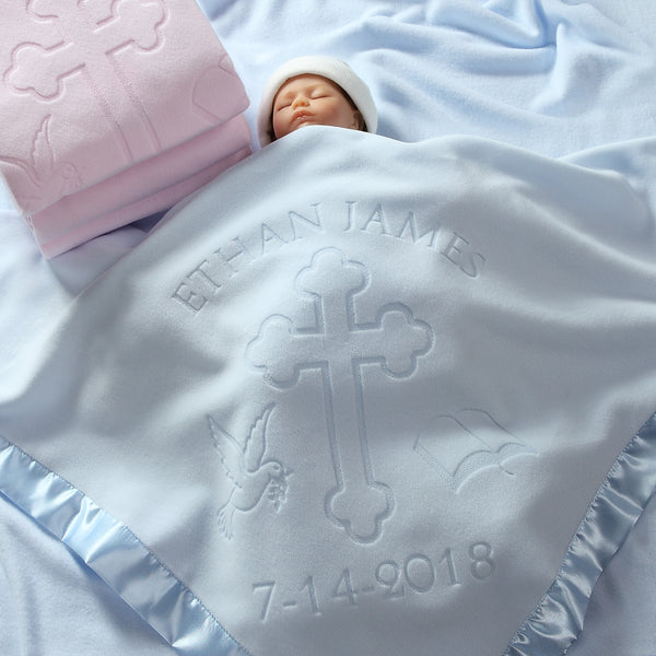 Baptism blanket for online baby boy