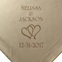 Personalized Couples Throw Blanket with Hearts