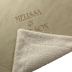 Personalized Couples Throw Blanket with Hearts