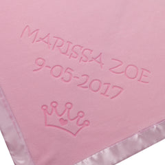 Crown / Princess Baby Blanket, Two Lines