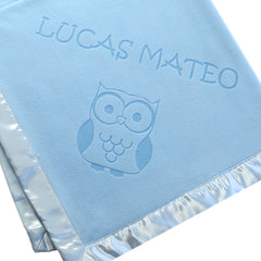 Owl Baby Blanket, One Line