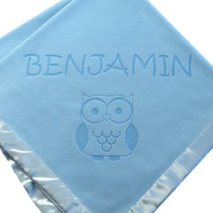 Owl Baby Blanket, One Line