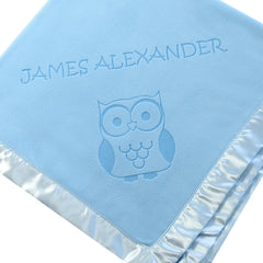 Owl Baby Blanket, One Line