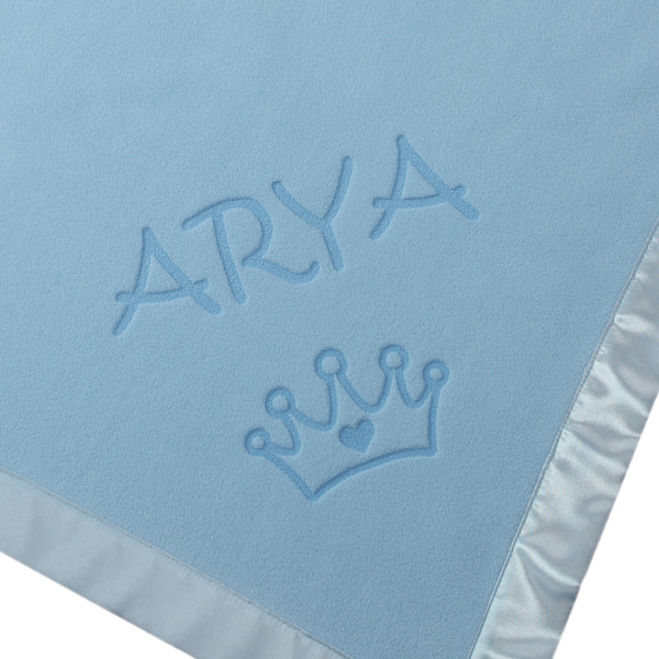 Crown / Princess Baby Blanket, One Line