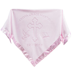 Baptism / Christening Baby Blanket, Two Lines