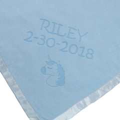 Unicorn Baby Blanket, Two Lines