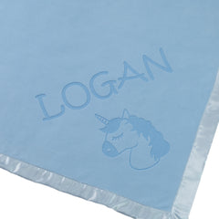 Unicorn Baby Blanket, One Line