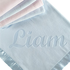 Personalized Newborn Baby Blanket, One Line