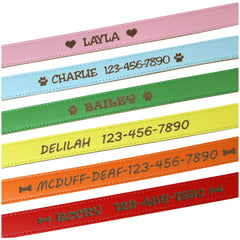 Personalized Dog Collar - Engraved Soft Leather