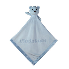 Large Ultra Plush Personalized Teddy Bear Blanket with Satin Trim