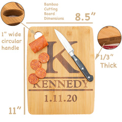 Personalized Cutting Board Monogram Design