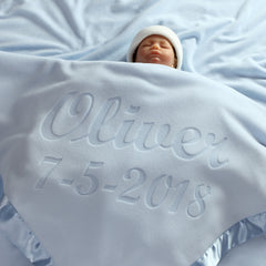 Personalized Newborn Baby Blanket, Two Lines