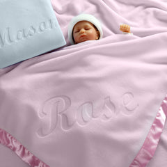 Personalized Newborn Baby Blanket, One Line