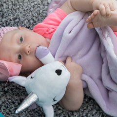 Plush Unicorn Baby Blanket for Girls: Super Soft Blanket with Unicorn Pillow Top