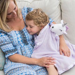 Plush Unicorn Baby Blanket for Girls: Super Soft Blanket with Unicorn Pillow Top