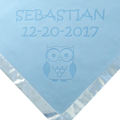 Owl Baby Blanket, Two Lines