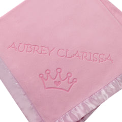 Crown / Princess Baby Blanket, One Line