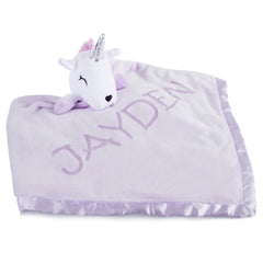 Plush Unicorn Baby Blanket for Girls: Super Soft Blanket with Unicorn Pillow Top