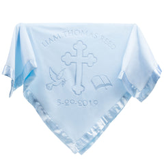 Baptism / Christening Baby Blanket, Two Lines