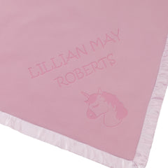 Unicorn Baby Blanket, Two Lines