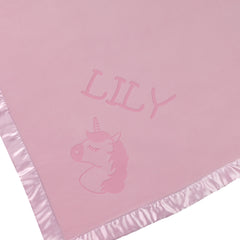 Unicorn Baby Blanket, One Line